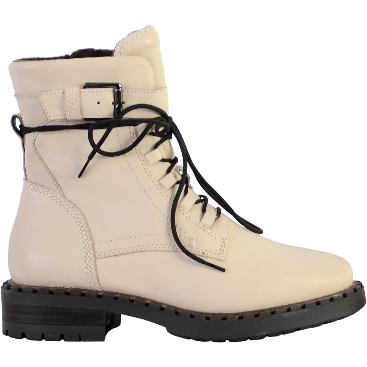 Chaussures Femme Boots Tamaris Bottine Cuir 1-25291-27 Blanc