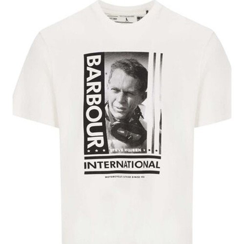 Vêtements Homme Les Tropéziennes par M Be Barbour mts0864 wh32 T-shirt homme Blanc comme neige Blanc