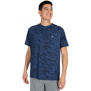 Vêtements Homme T-shirts manches courtes Spyder T-shirt de sport - Quick Dry Bleu fonce