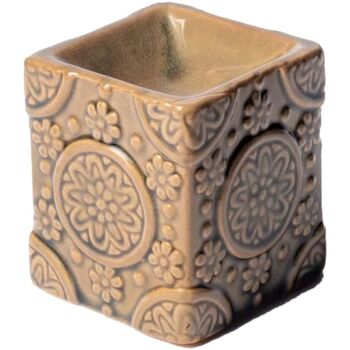 Vases / caches pots dintérieur Bougies / diffuseurs Phoenix Import Brûle-Parfum fleurs en céramique Marron Marron