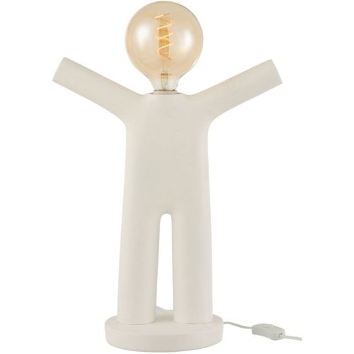 Lanterne Foyer De Cheminée Lampes à poser Jolipa Lampe bonhomme en résine blanche Blanc