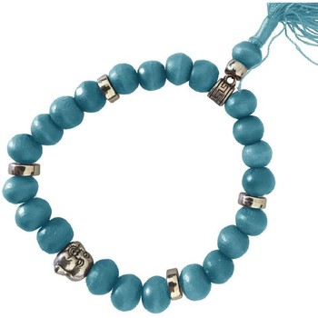 Comme Des Loups Bracelets Out Of The Blue Bracelet Bouddhiste en perles de bois - Modèle Bleu Bleu