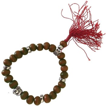 Montres & Bijoux Bracelets Utilisez au minimum 1 lettre majuscule Bracelet Bouddhiste en perles de bois - Modèle Marron Marron