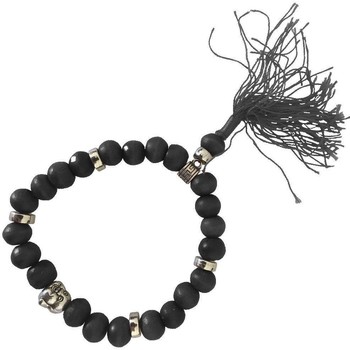 bracelets out of the blue  bracelet bouddhiste en perles de bois - modèle noir 