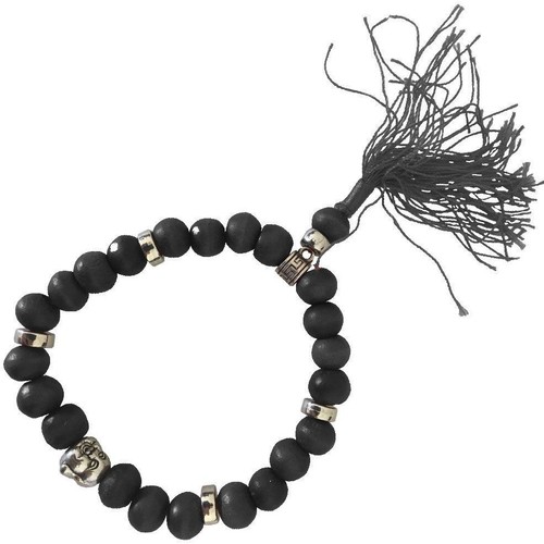 Toutes les marques Enfant Bracelets Out Of The Blue Bracelet Bouddhiste en perles de bois - Modèle Noir Noir