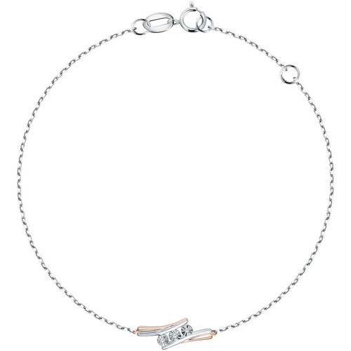 Montres & Bijoux Femme Bracelets Cleor Bracelet en or 375/1000 et diamant Multicolore