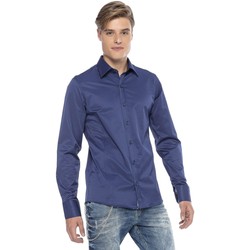 Vêtements Homme Chemises manches longues Cipo And Baxx Chemise  pour Homme - CH168 - Bleu - XXL Noir