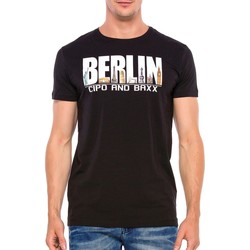 Vêtements Homme T-shirts manches courtes Cipo And Baxx T-Shirt  pour Homme - CT166 - Noir - XXL Noir