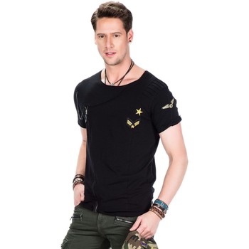 Vêtements Homme T-shirts manches courtes Cipo And Baxx T-Shirt  pour Homme - CT367 Noir