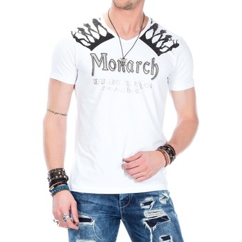 Vêtements Homme T-shirts manches courtes Cipo And Baxx T-Shirt  pour Homme - CT377 Blanc