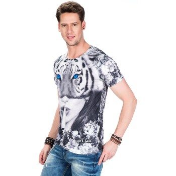 Vêtements Homme T-shirts manches courtes Cipo And Baxx T-Shirt  pour Homme - CT382 Noir