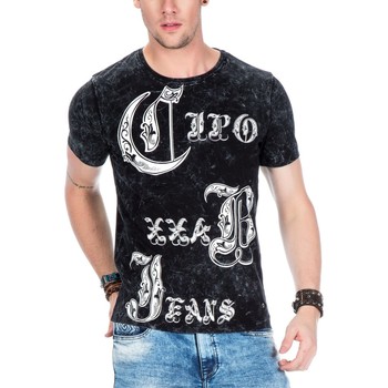 Vêtements Homme T-shirts & Polos Cipo And Baxx T-Shirt  pour Homme - CT398 Noir