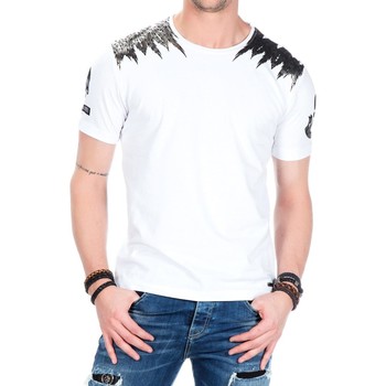 Vêtements Homme T-shirts manches courtes Cipo And Baxx T-Shirt  pour Homme - CT409 Blanc