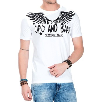 Vêtements Homme T-shirts & Polos Cipo And Baxx T-Shirt  pour Homme - CT411 Blanc