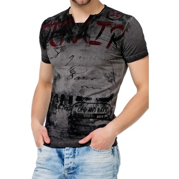 Vêtements Homme T-shirts manches courtes Cipo And Baxx T-Shirt  pour Homme - CT428 Gris