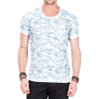 Vêtements Homme T-shirts & Polos Cipo And Baxx T-Shirt  pour Homme - CT455 Bleu
