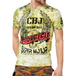 Vêtements Homme T-shirts manches courtes Cipo And Baxx T-Shirt  pour Homme - CT458 - Vert - XL Vert