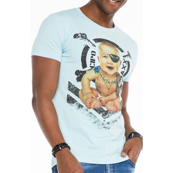 Vêtements Homme T-shirts manches courtes Cipo And Baxx T-Shirt  pour Homme - CT485 Bleu