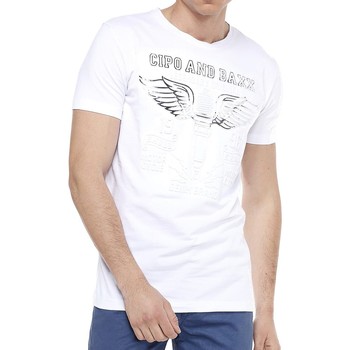 Vêtements Homme T-shirts manches courtes Cipo And Baxx T-Shirt  pour Homme - CT523 Blanc