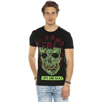 Vêtements Homme T-shirts manches courtes Cipo And Baxx T-Shirt  pour Homme - CT545 - Noir - XXL Noir