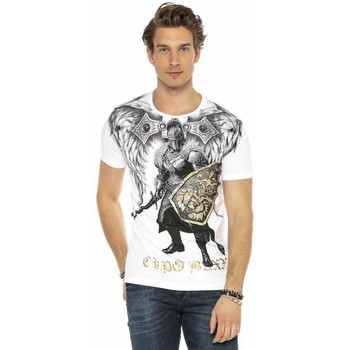 Vêtements Homme T-shirts manches courtes Cipo And Baxx T-Shirt  pour Homme - CT546 - Blanc - XXL Blanc
