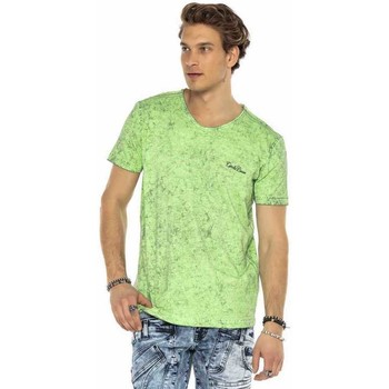 Vêtements Homme T-shirts manches courtes Cipo And Baxx T-Shirt  pour Homme - CT550 - Vert Fluo - XL Vert