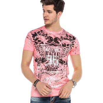 Vêtements Homme T-shirts & Polos Cipo And Baxx T-Shirt  pour Homme - CT562 Rose
