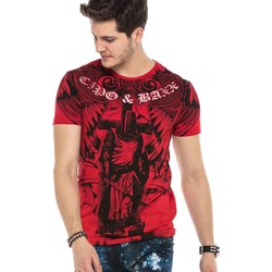 Vêtements Homme T-shirts manches courtes Cipo And Baxx T-Shirt  pour Homme - CT568 - Rouge - XL Rouge
