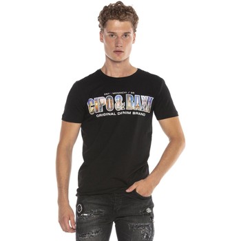Vêtements Homme T-shirts & Polos Cipo And Baxx T-Shirt  pour Homme - CT600 Noir