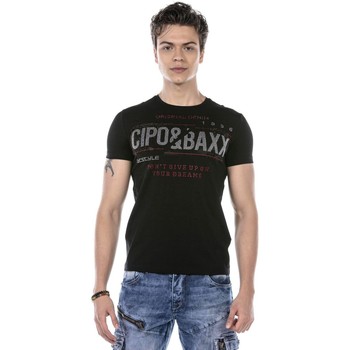 Vêtements Homme T-shirts manches courtes Cipo And Baxx T-Shirt  pour Homme - CT611 Noir