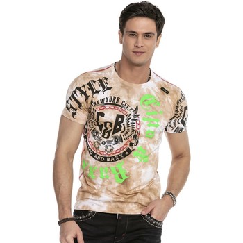 Vêtements Homme T-shirts manches courtes Cipo And Baxx T-Shirt  pour Homme - CT615 Beige