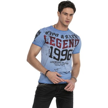 Vêtements Homme T-shirts manches courtes Cipo And Baxx T-Shirt  pour Homme - CT616 Bleu