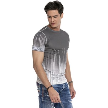 Vêtements Homme T-shirts manches courtes Cipo And Baxx T-Shirt  pour Homme - CT630 Gris