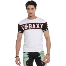 Vêtements Homme T-shirts manches courtes Cipo And Baxx T-Shirt  pour Homme - CT631 Blanc