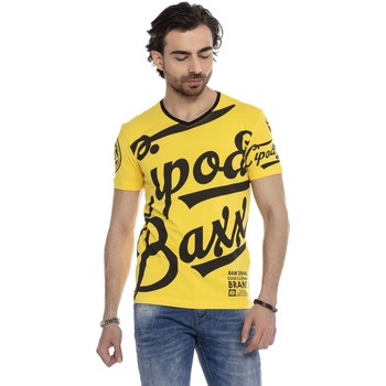 Vêtements Homme T-shirts manches courtes Cipo And Baxx T-Shirt  pour Homme - CT635 Jaune
