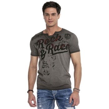 Vêtements Homme T-shirts manches courtes Cipo And Baxx T-Shirt  pour Homme - CT646 Gris