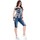 Vêtements Femme Shorts / Bermudas TWINSET belted poplin midi dress Shorts  pour Femme - WK136 Bleu