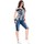 Vêtements Femme Shorts / Bermudas TWINSET belted poplin midi dress Shorts  pour Femme - WK136 Bleu