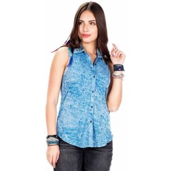Vêtements Femme Tops / Blouses Cipo And Baxx T-Shirt Sans Manches  pour Femme - WT214 - Bleu - XS Bleu