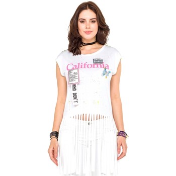Vêtements Femme T-shirts & Polos Cipo And Baxx T-Shirt  pour Femme - WT256 Blanc