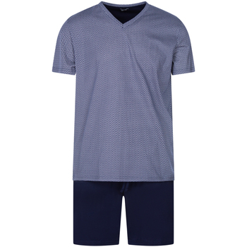 Vêtements Homme Pyjamas / Chemises de nuit Hom Pyjama coton col v Ramatuelle Bleu marine
