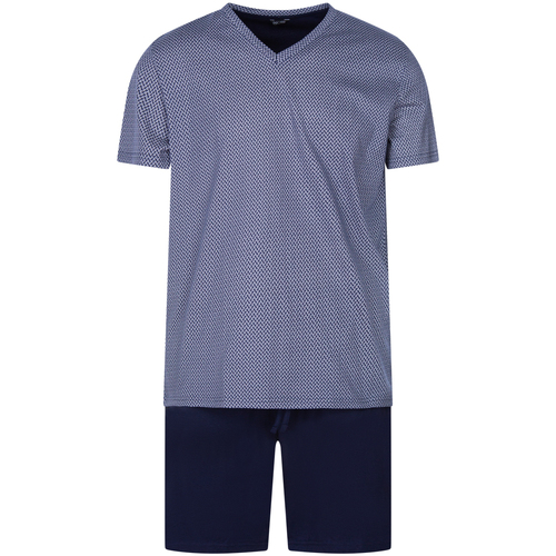 Vêtements Homme Pyjamas / Chemises de nuit Hom Pyjama coton col v Ramatuelle Bleu