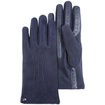 Accessoires textile Femme Gants Isotoner gants tactile femme cuir velours marine 85226 Bleu