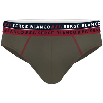 Serge Blanco Lot de 4 slips homme en coton French Rouge