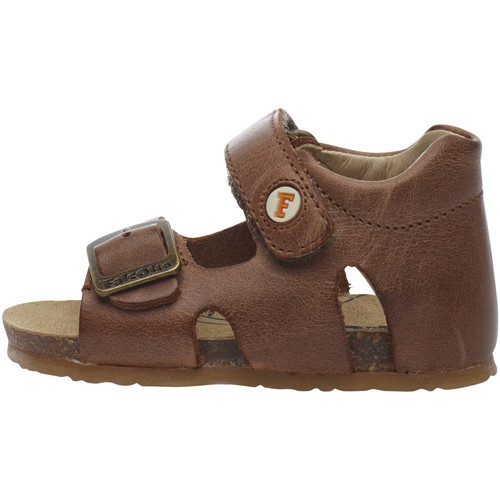 Chaussures Falcotto BEA-sandale en cuir avec boucle et velcro® marron - Chaussures Sandale