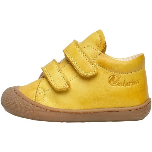 Chaussures Naturino COCOON VL-petites chaussures premiers pas en cuir nappa jaune - Chaussures Basket