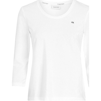 Vêtements Femme T-shirts manches longues Calvin Klein Jeans K20K203346 Blanc