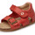 Chaussures Tour de poitrine Sandales en cuir avec boucle et velcro BEA Rouge