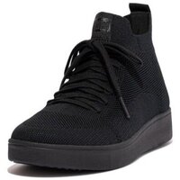 Chaussures Femme Baskets basses FitFlop RALLY X KNIT HIGH-TOP SNEAKERS ALL BLACK Bleu