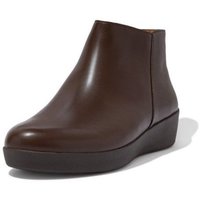 Chaussures Femme Bottines FitFlop SUMI LEATHER ANKLE BOOTS CHOCOLATE BROWN Noir